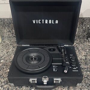 Victrola Black Portable Turntable